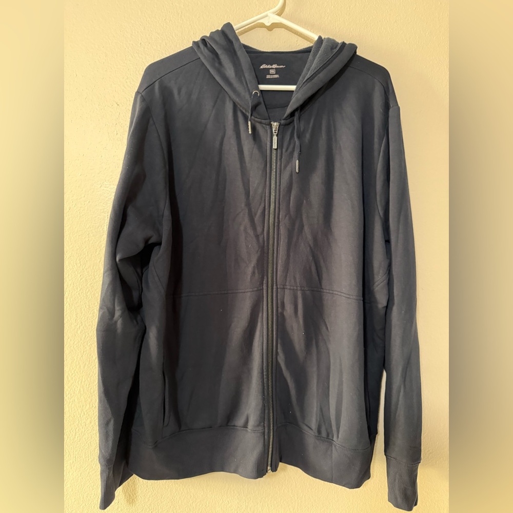 Eddie Bauer Men's Dark Gray Zip-Up Sweater